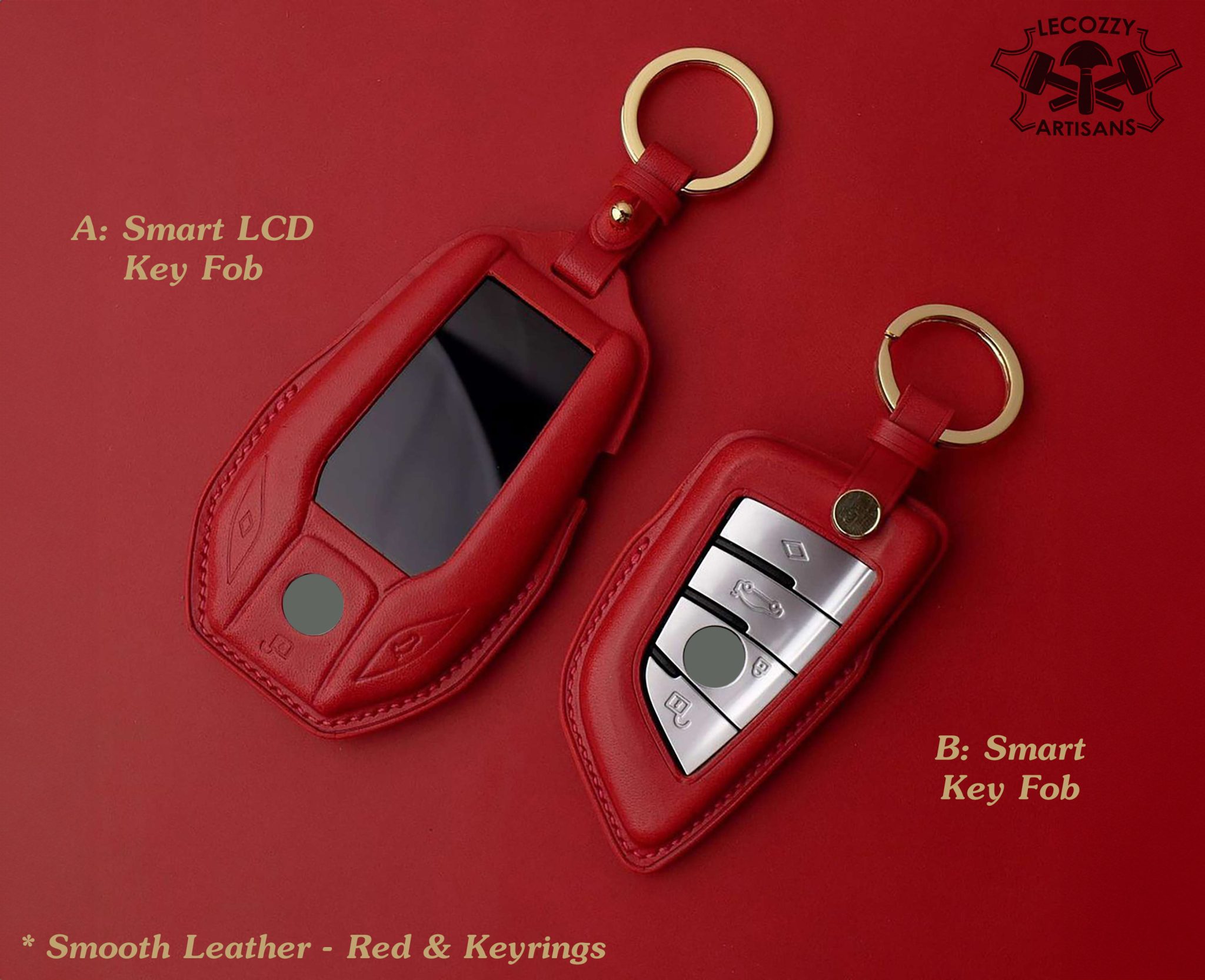 BMW Series Leather Key Fob Case | Fit for BMW X3 X4 X5 X6 X7 | Leather