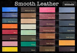 Smooth leather by leatherswift.com, over 30 colors genuine leather, custom by request.