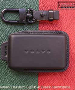 volvo ex30 key fob and cover by leather, made by leatherswift.com