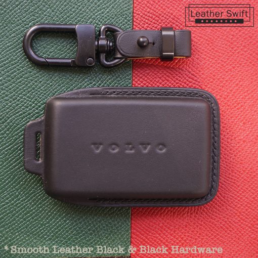 volvo ex30 key fob and cover by leather, made by leatherswift.com