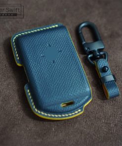Polestar 2 leather case mix colors yellow and blue