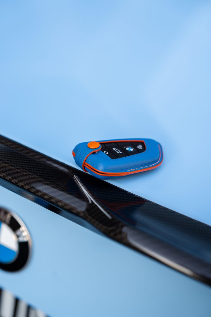 2025 BMW leather case color: Blue sky color and Orange