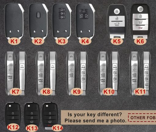 KIA Leather Case Cover | 2024 2025 KIA SataFe Carnival Niro Fob Holder - Image 3