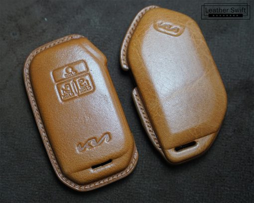 kia fob case light brown color